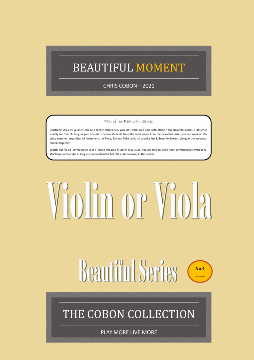 No.4 Beautiful Moment (Violin or Viola) image number null