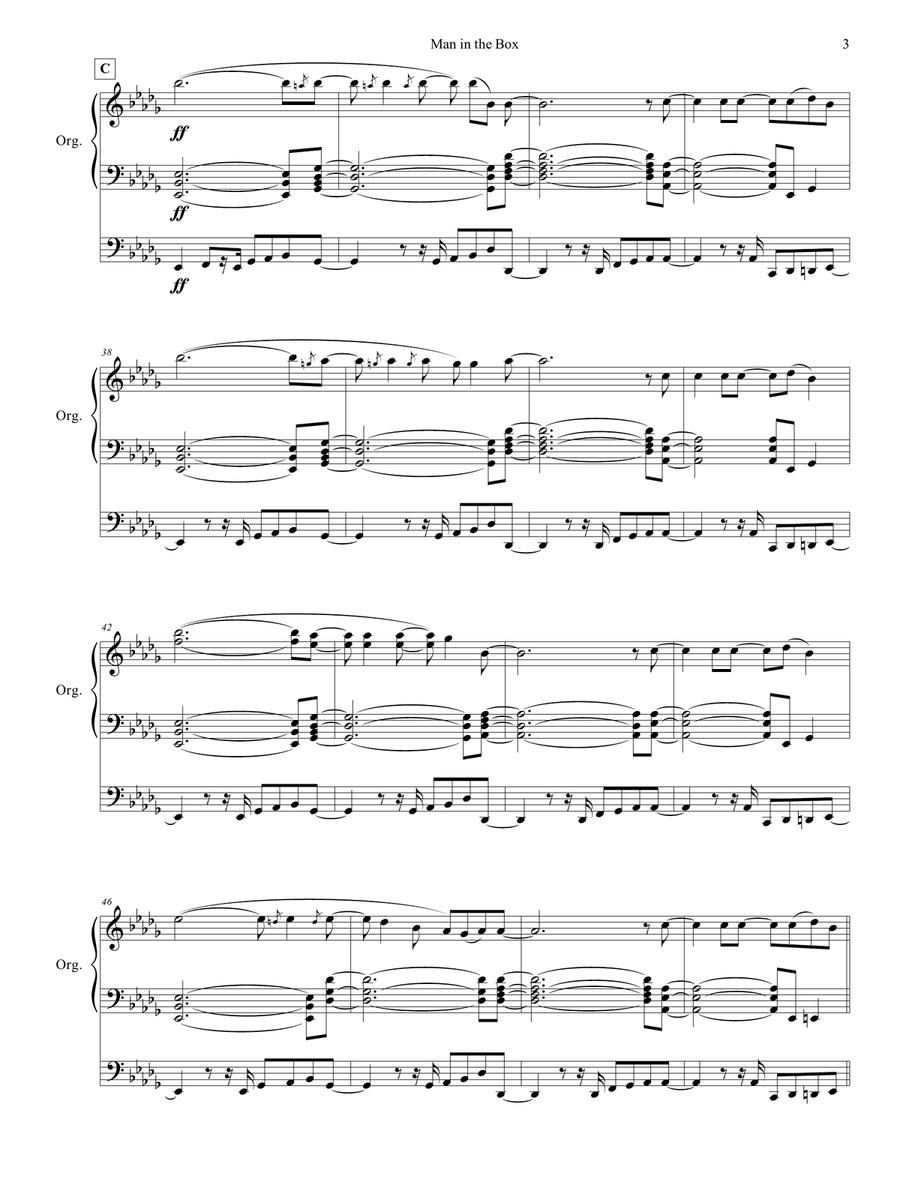 Man In The Box Organ Solo scores gallery preview page 4
