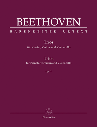 Book cover for Trios for Pianoforte, Violin and Violoncello, op. 1