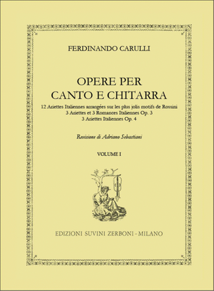 Book cover for Opere per canto e chitarra volume I