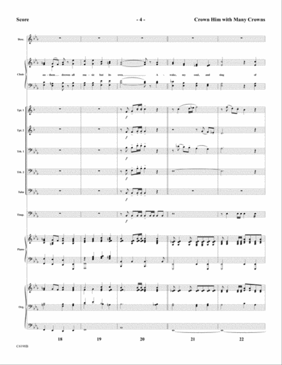 Crown Him With Many Crowns Choir scores gallery preview page 6