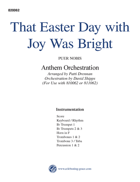 That Easter Day with Joy Was Bright (Orchestration) image number null