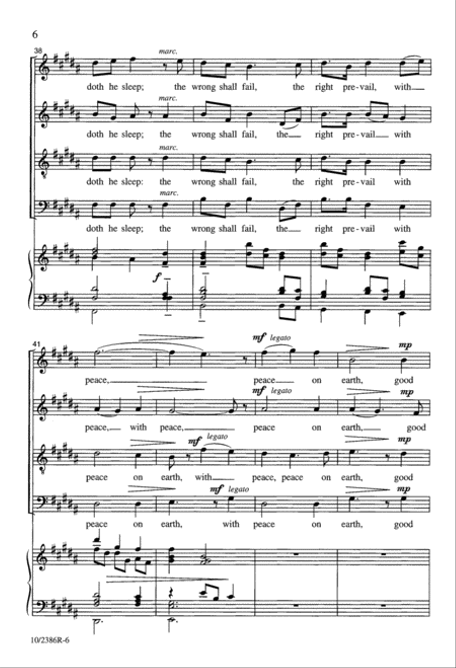 I Heard the Bells on Christmas Day 4-Part scores gallery preview page 6