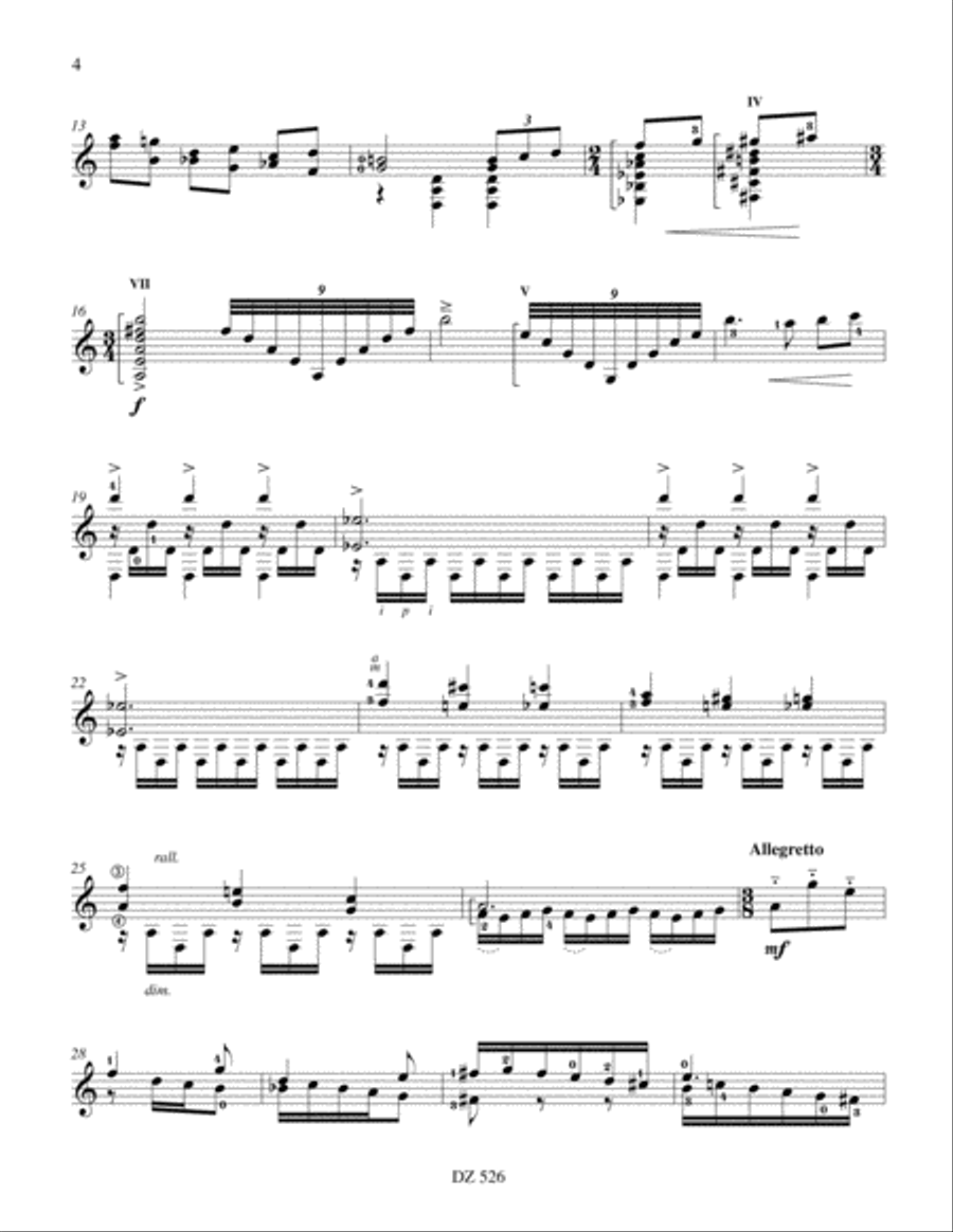Fantaisie Classical Guitar scores gallery preview page 4