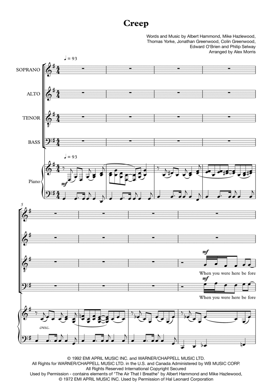 Creep Creep 4-Part scores gallery preview page 1