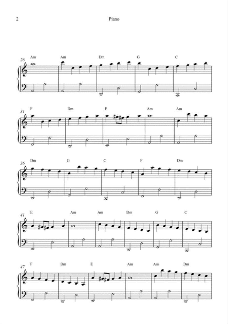 Passacaglia - Handel / Halvorsen (Easy Piano) Easy Piano scores gallery preview page 2