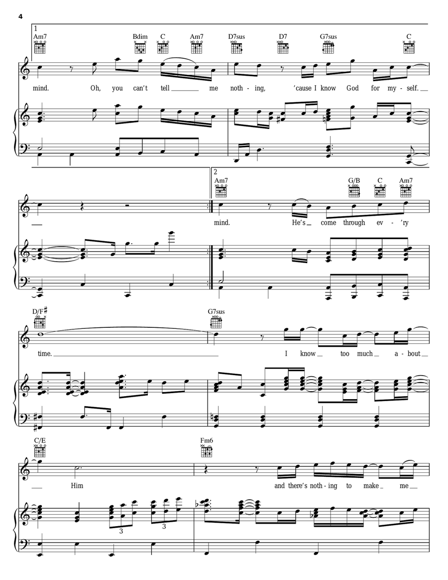 I Know Too Much About Him Piano, Vocal, Guitar scores gallery preview page 4