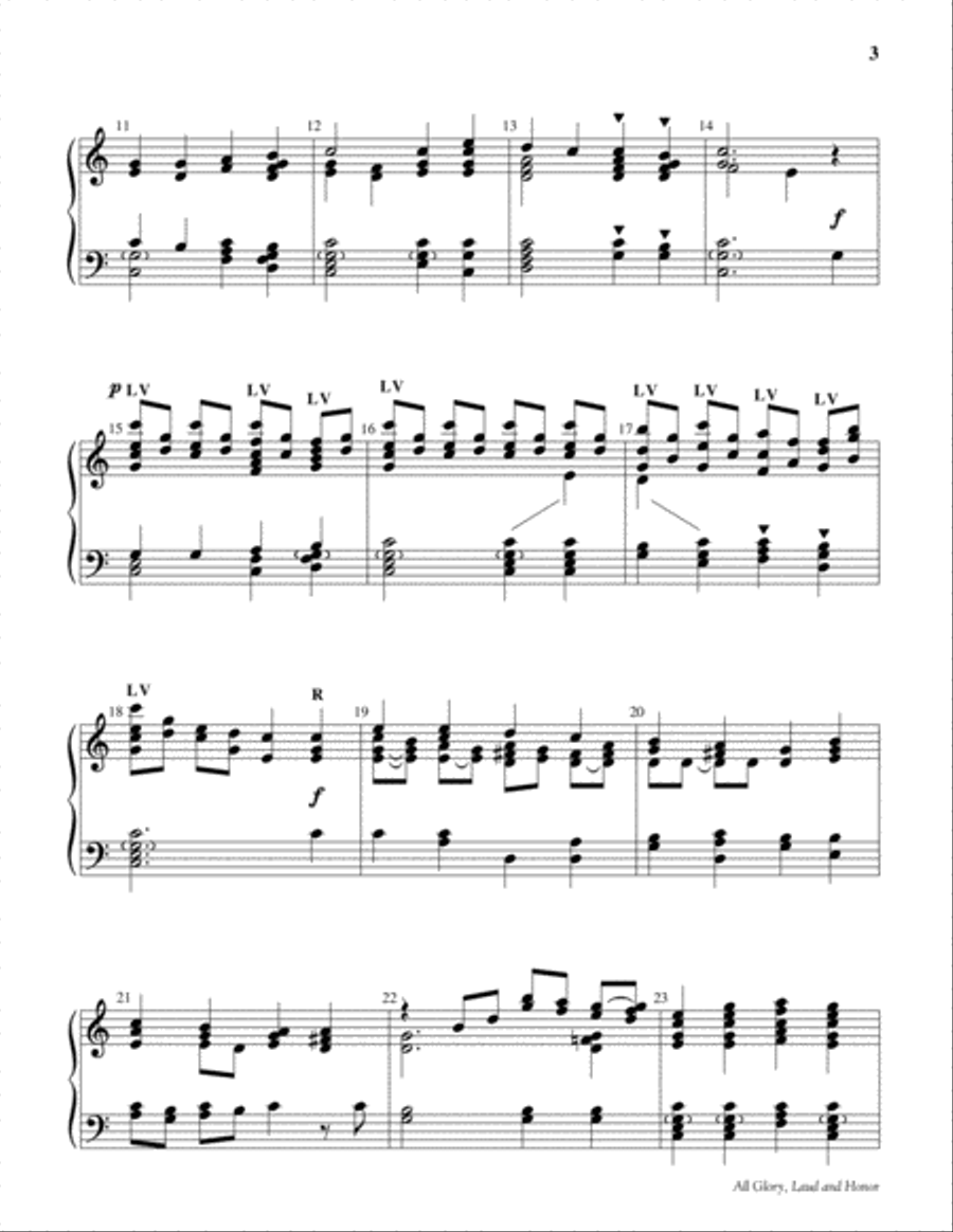 All Glory, Laud and Honor 3-Octaves scores gallery preview page 3