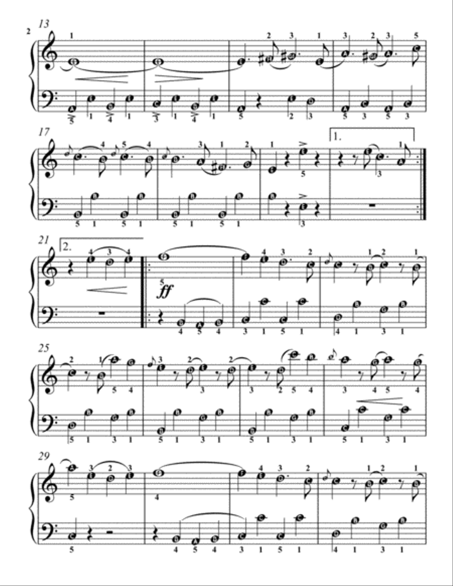 The Picador March Easy Piano Sheet Music