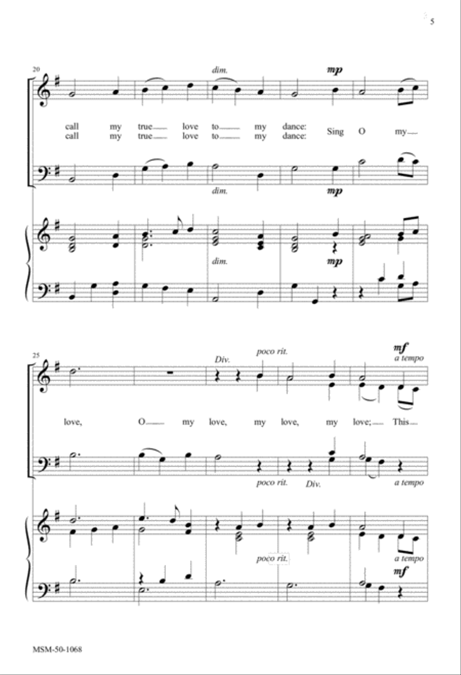 Tomorrow Shall Be My Dancing Day 4-Part scores gallery preview page 3