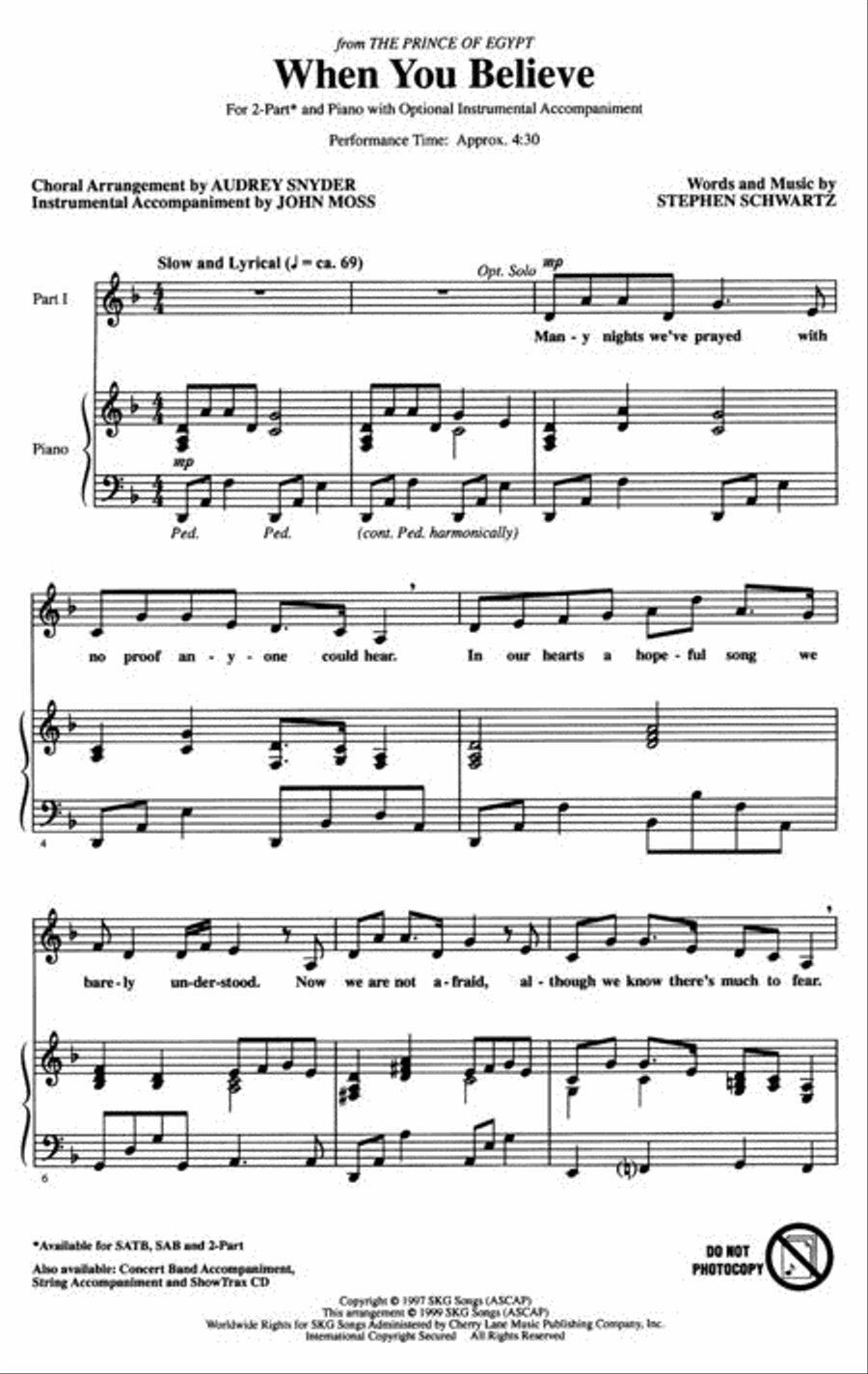 When You Believe When You Believe 2-Part scores gallery preview page 2