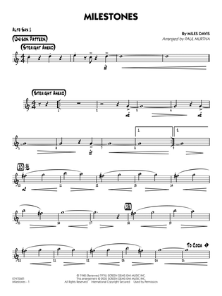 Milestones (arr. Paul Murtha) - Alto Sax 1