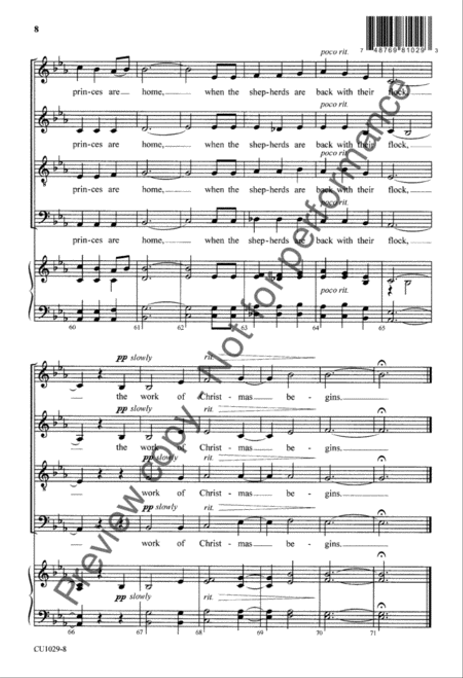 The Work of Christmas - SATB 4-Part scores gallery preview page 9