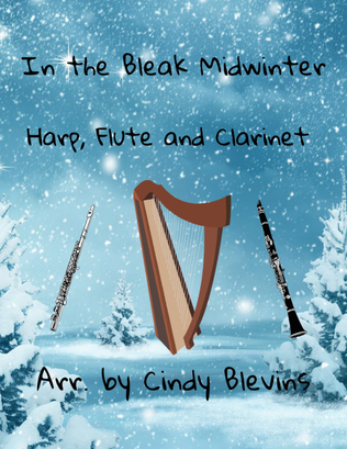 Book cover for In the Bleak Midwinter, for Harp, Flute and Clarinet