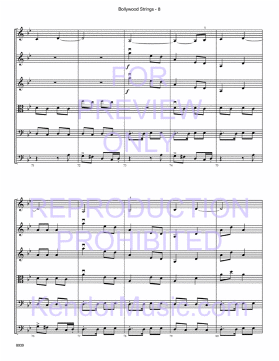 Bollywood Strings (Junior Edition) String Orchestra scores gallery preview page 9