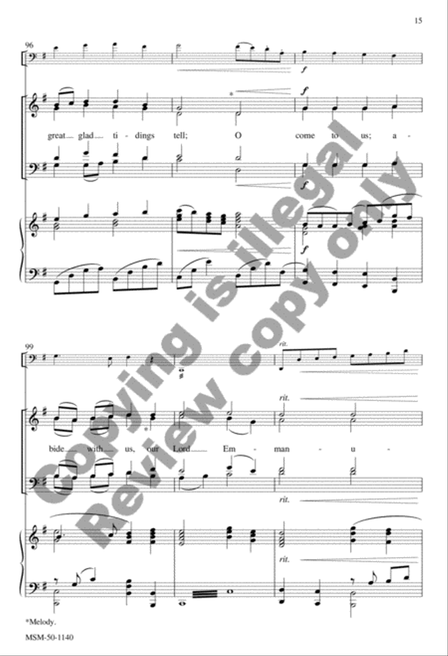 O Little Town of Bethlehem (Choral Score) image number null