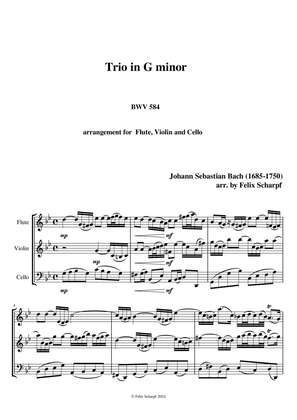 Trio in G Minor BWV 584 - Score Only