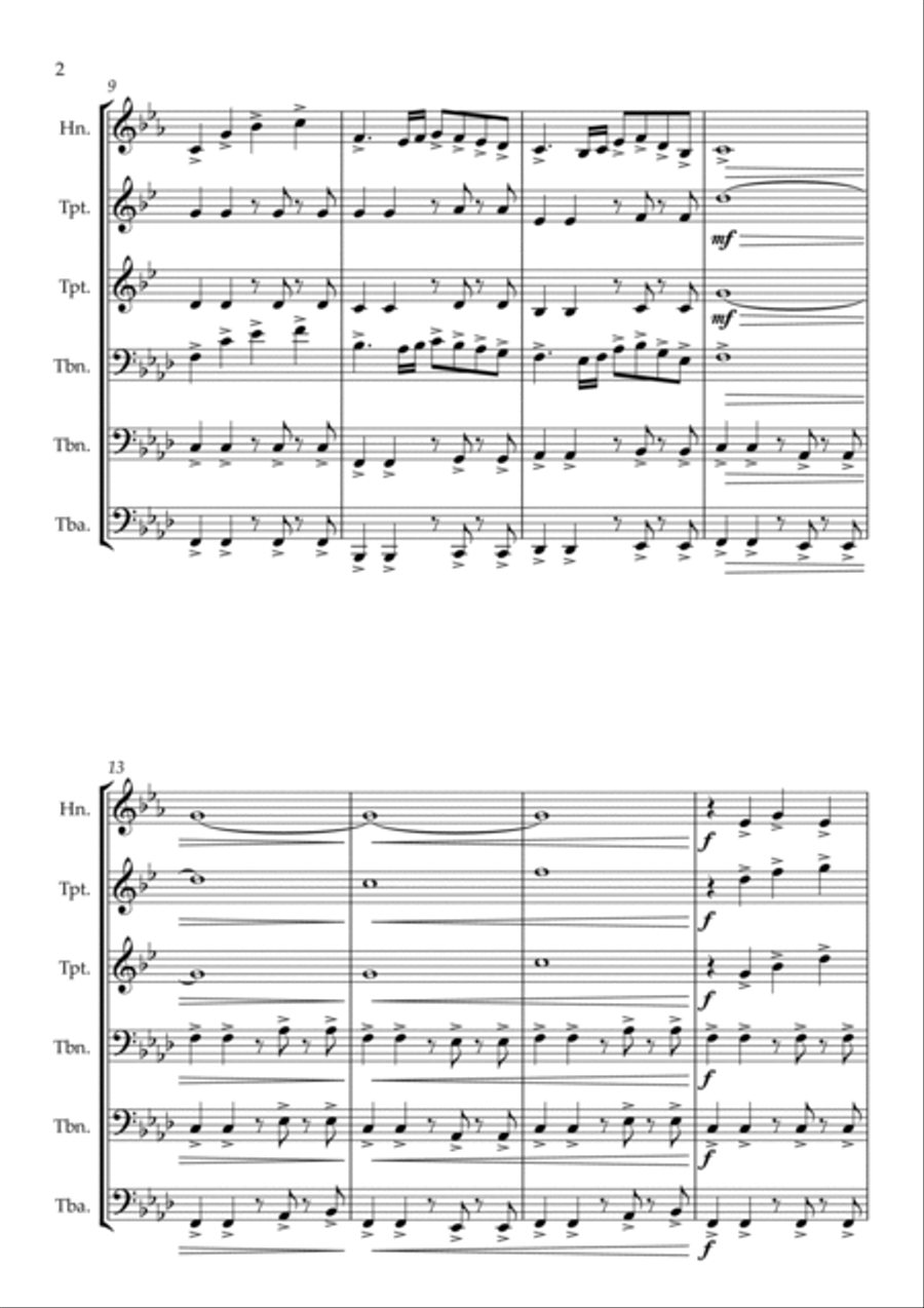 Ip Man Theme Hip Hop Version 1 Brass Ensemble scores gallery preview page 2