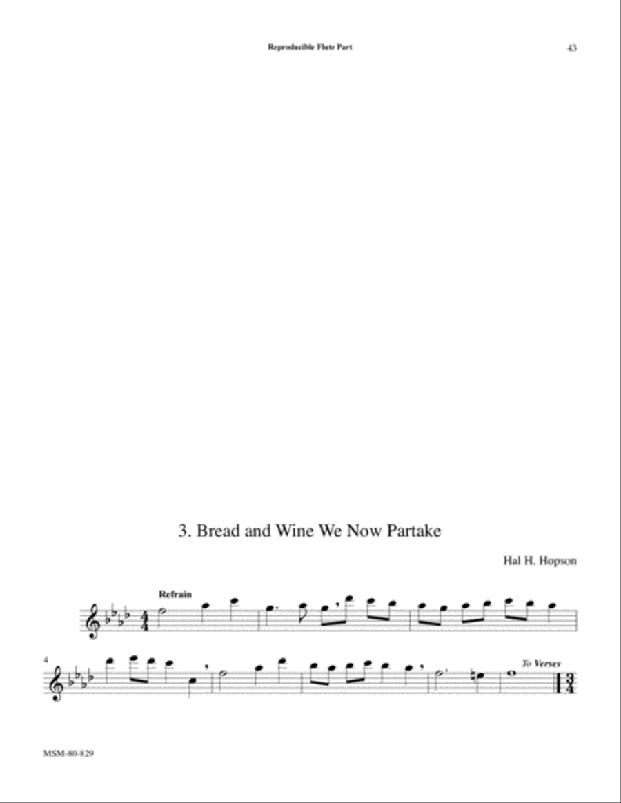 Bread and Wine We Now Partake 4-Part scores gallery preview page 3