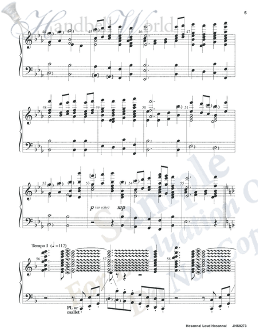 Hosanna Loud Hosanna 5-Octaves scores gallery preview page 4