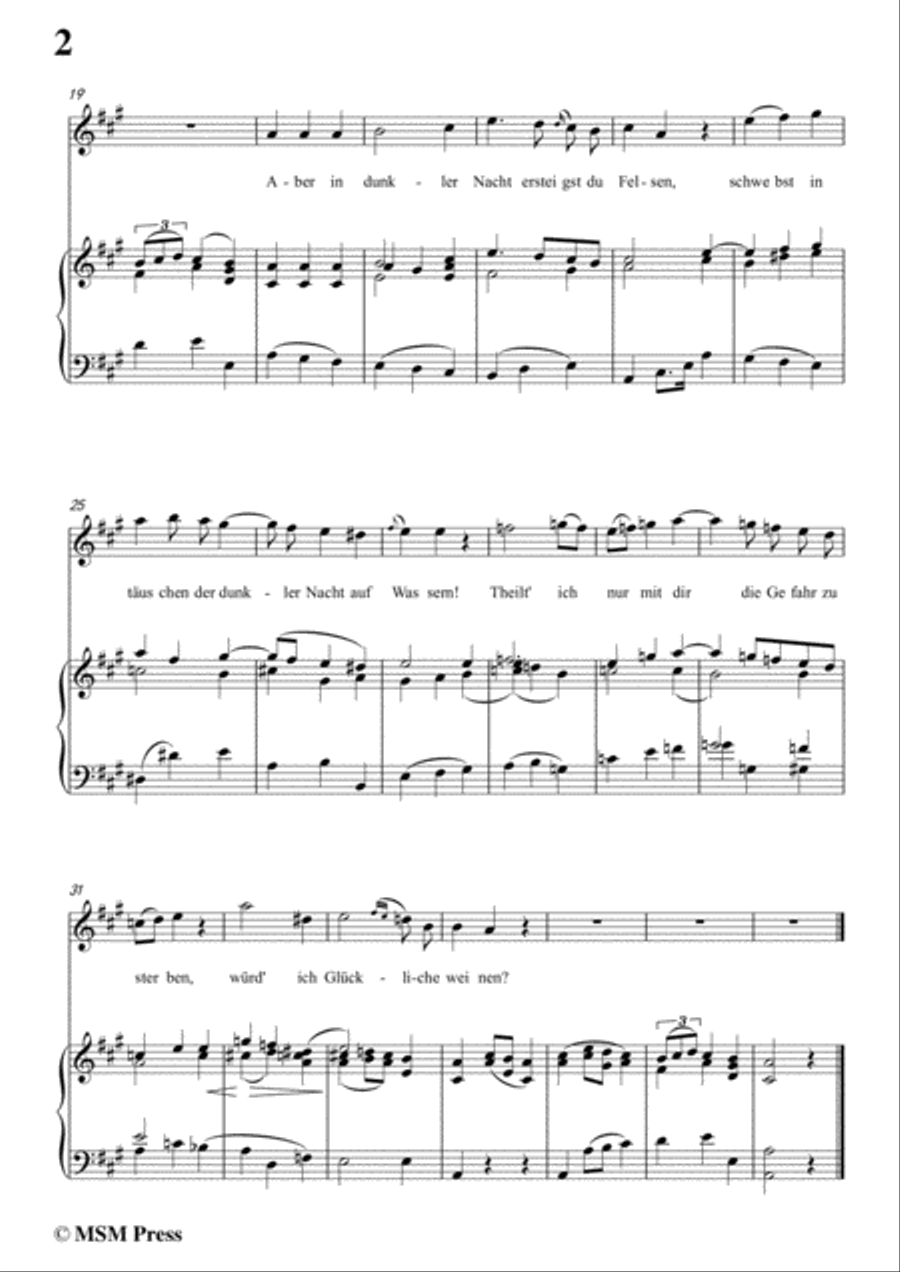 Schubert-Selma und Selmar,in A Major,for Voice&Piano Voice scores gallery preview page 4