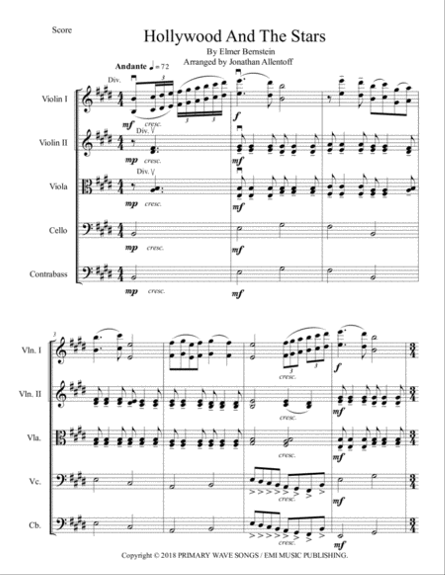 Hollywood And The Stars String Orchestra scores gallery preview page 2