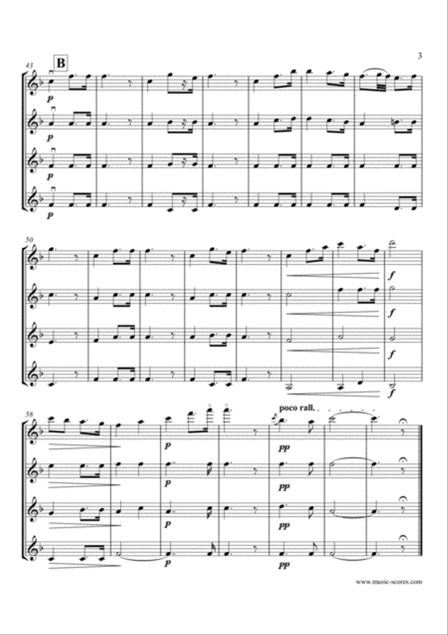 Wedding March from Lohengrin - 4 Violins Violin Solo scores gallery preview page 3