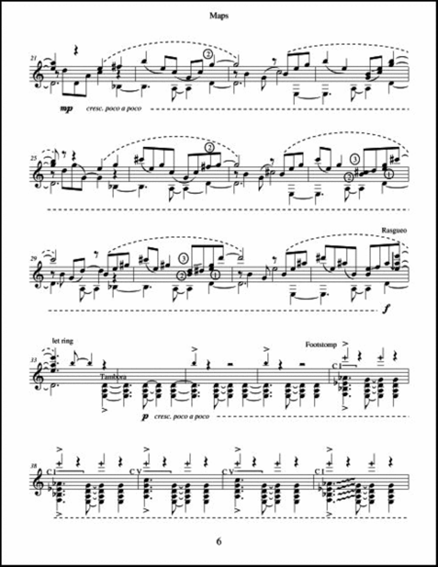 Maps Guitar Solo scores gallery preview page 5