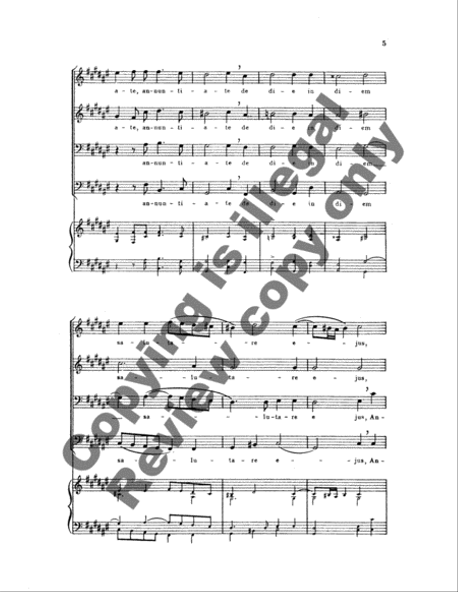 Cantate Domino (O Sing Unto the Lord) TTBB scores gallery preview page 5