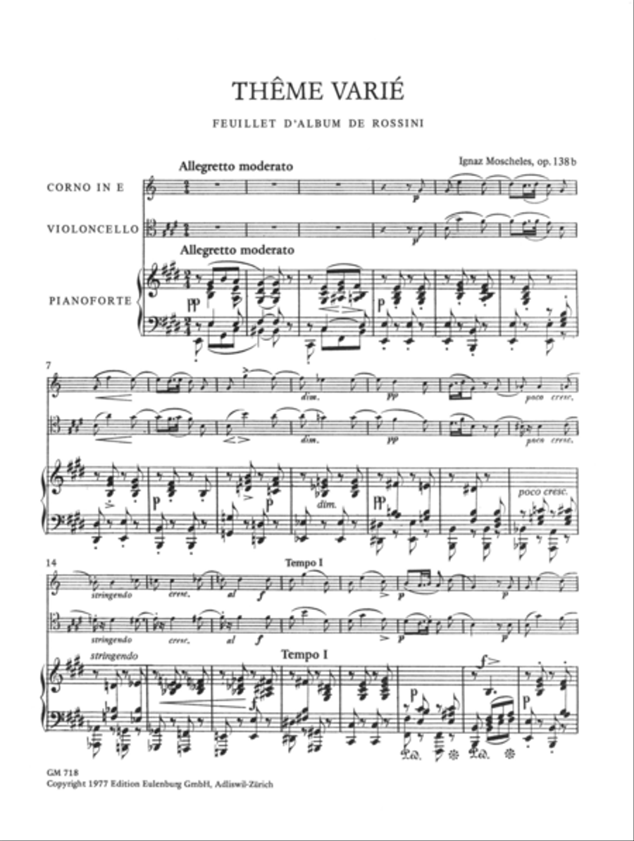 Thême varié Horn scores gallery preview page 2