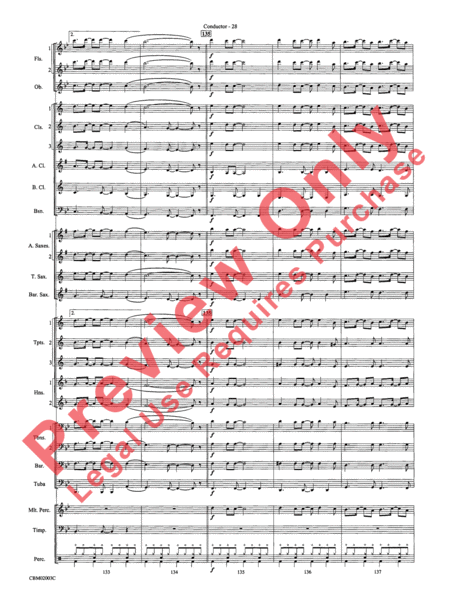 Mamma Mia! - Concert Band (Conductor's Score)