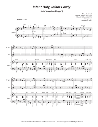 Infant Holy, Infant Lowly (with "Away In A Manger") (Duet for Bb-Trumpet and French Horn)