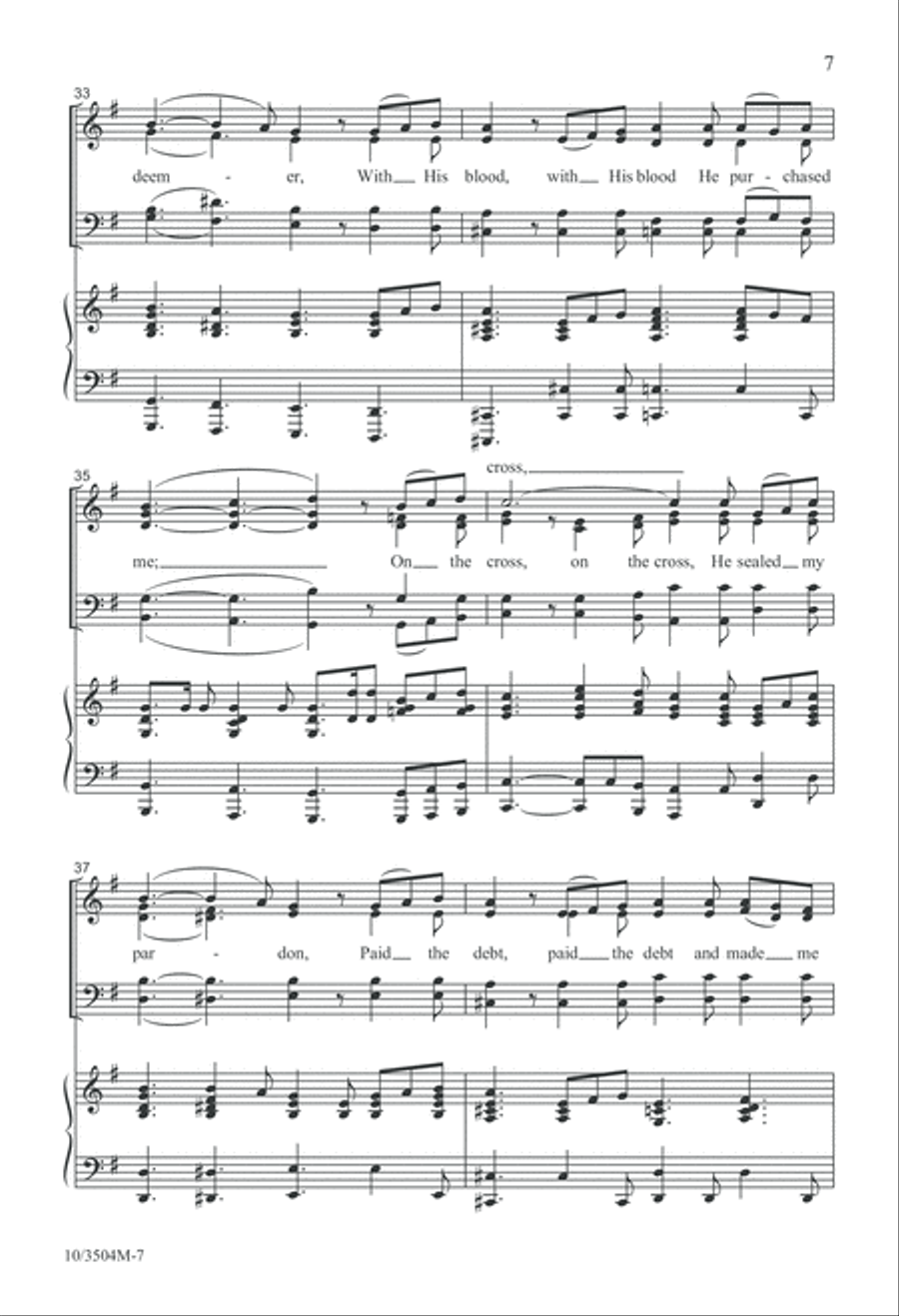I Will Sing of My Redeemer 4-Part scores gallery preview page 8