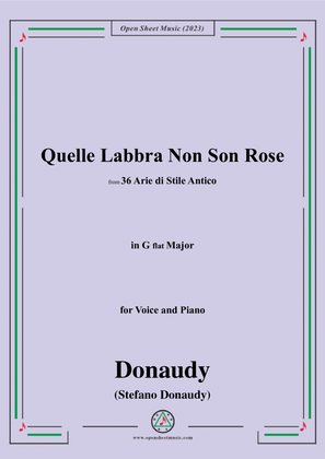 Donaudy-Quelle Labbra Non Son Rose,in G flat Major