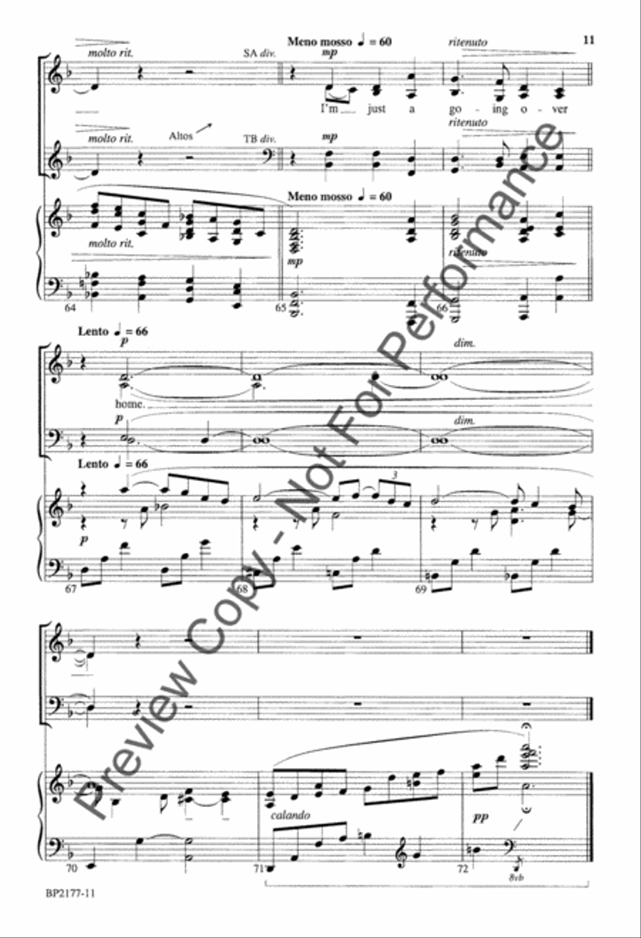 Wayfaring Stranger - Helvey 4-Part scores gallery preview page 11