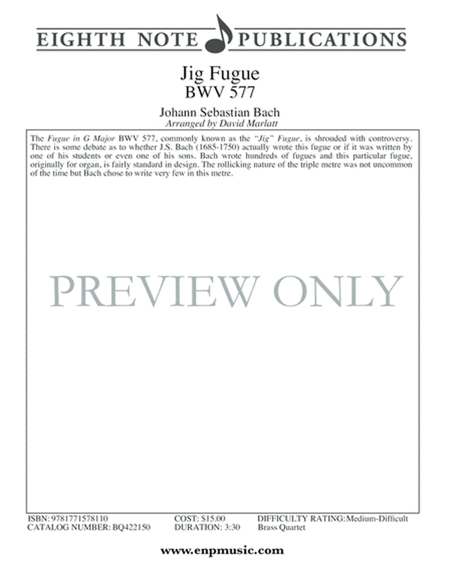 Jig Fugue BWV 577 image number null