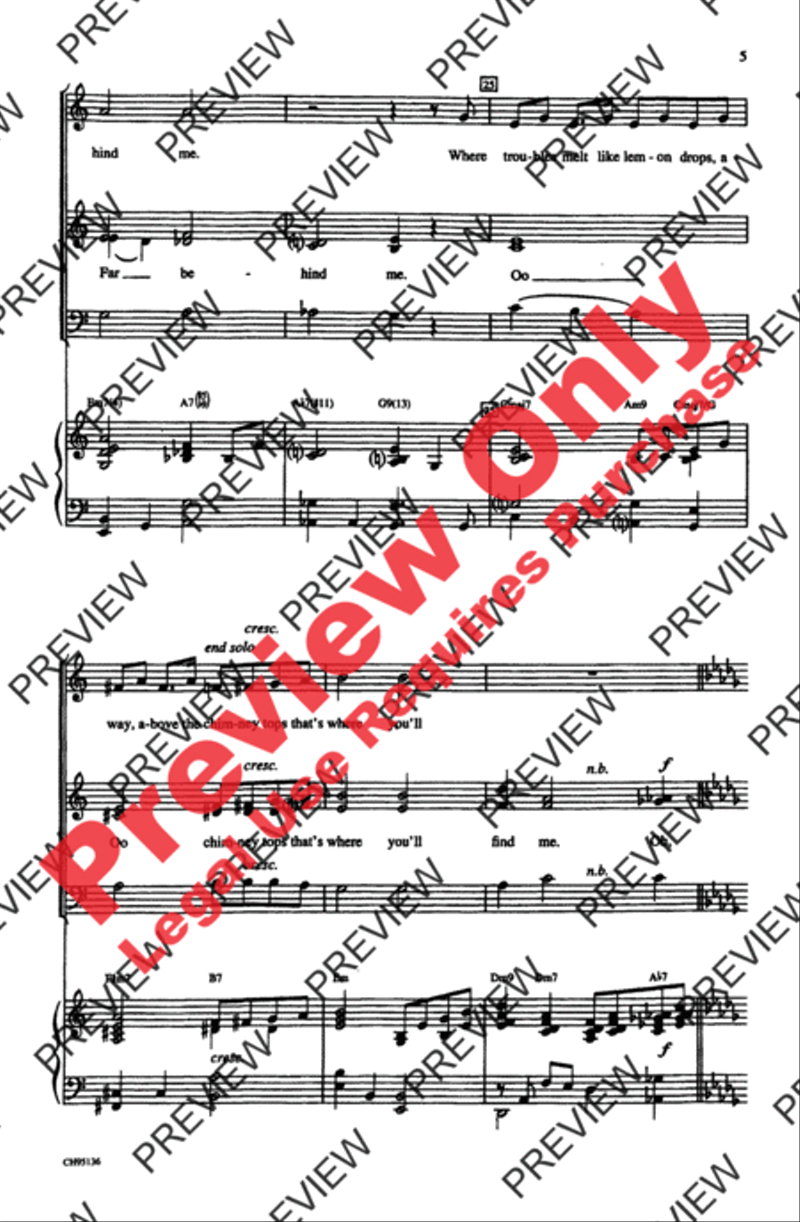 Over the Rainbow 3-Part scores gallery preview page 4