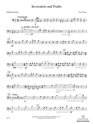 Invocation and Psalm: (wp) String Bass
