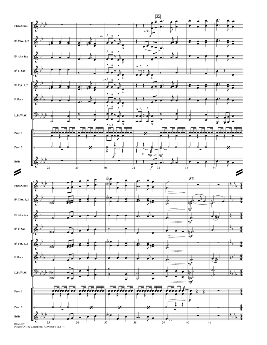 Pirates Of The Caribbean: At World's End - Full Score Concert Band scores gallery preview page 3