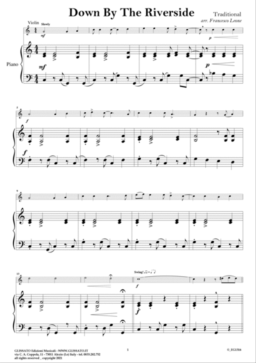 6 Easy Dixieland Tunes - Violin & Piano Violin Solo scores gallery preview page 6