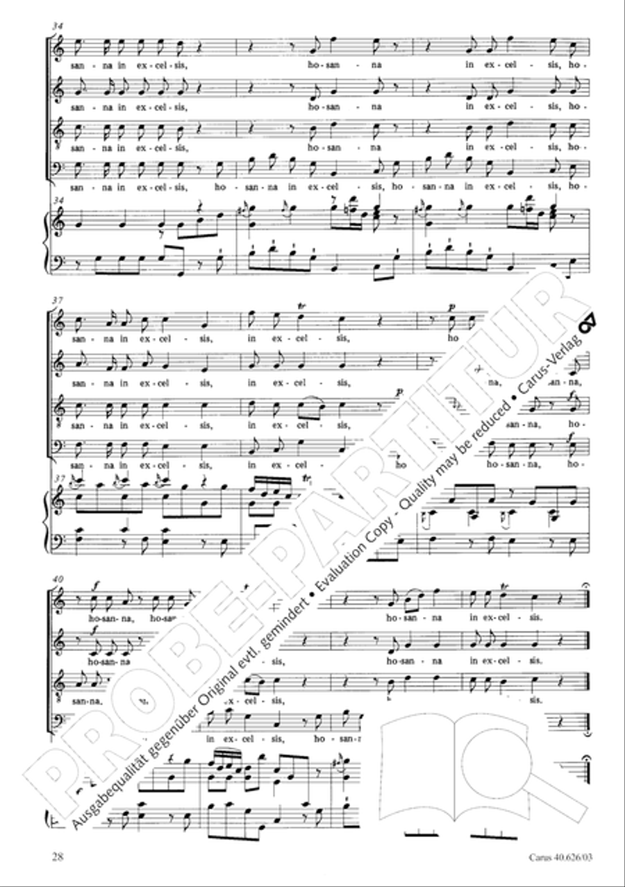 Mass in C Major 4-Part scores gallery preview page 35