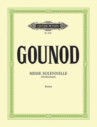Book cover for Messe solennelle en l'honneur de Sainte Cécile (St. Cecilia Mass) (Full Score)