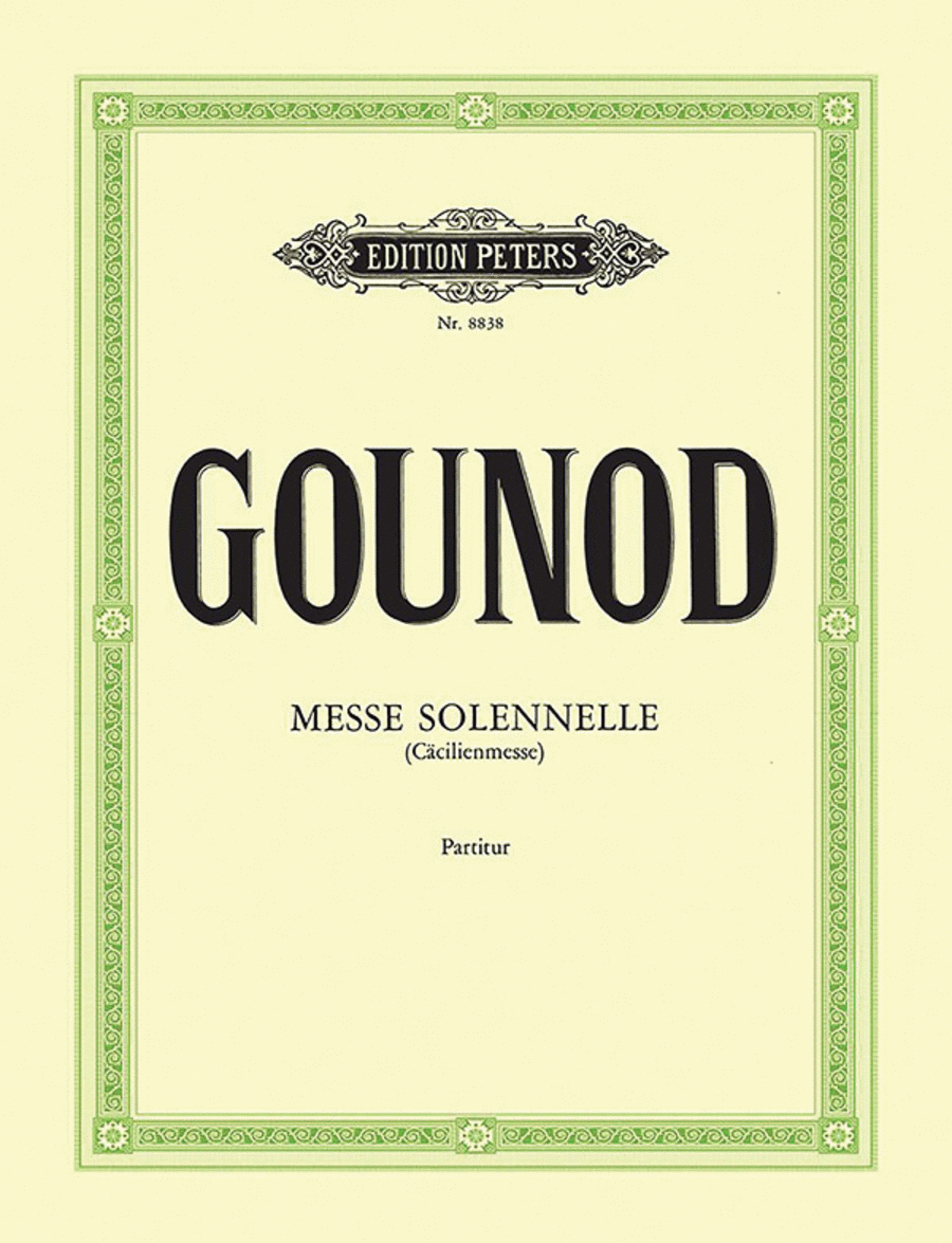 Book cover for Messe solennelle en l'honneur de Sainte Cécile (St. Cecilia Mass) (Full Score)