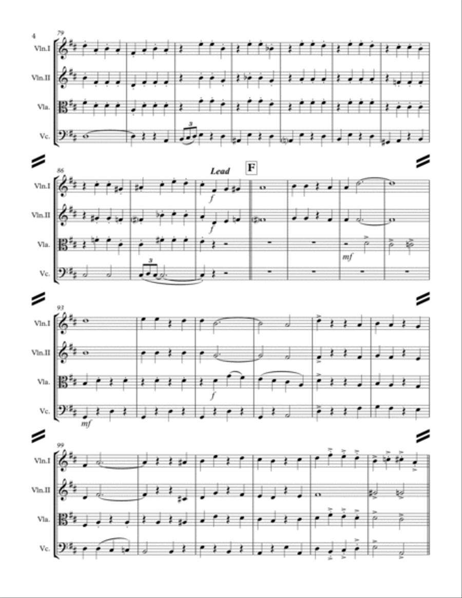 Yes! We Have No Bananas (for String Quartet) String Quartet scores gallery preview page 5