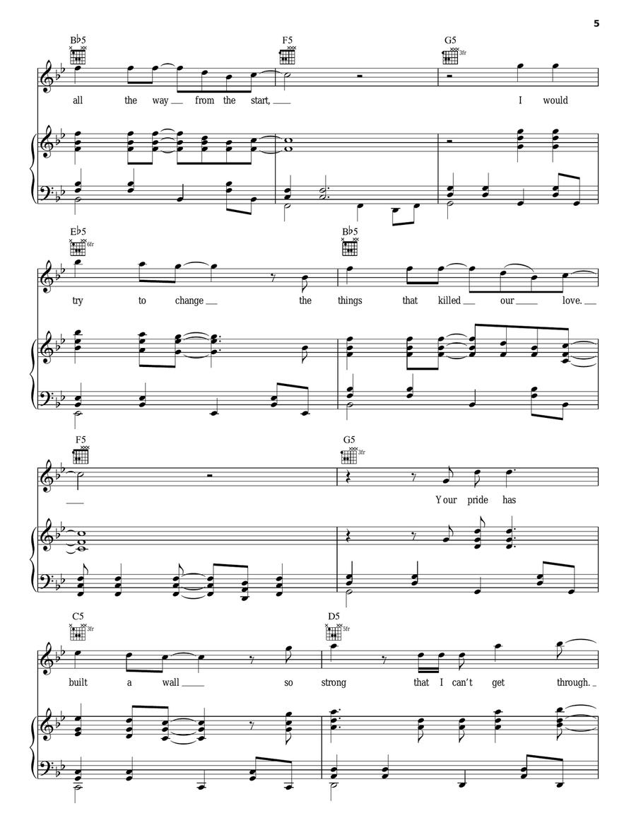 Still Loving You Still Loving You Piano, Vocal, Guitar scores gallery preview page 5
