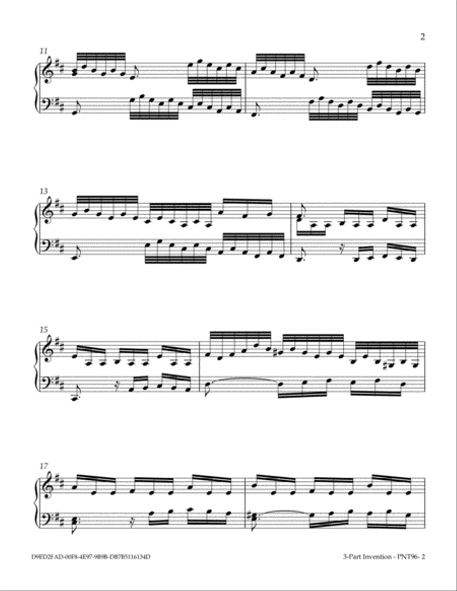 Three-part Invention in B Minor Piano Method scores gallery preview page 3