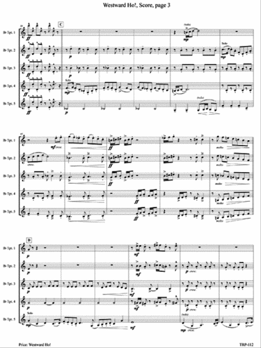 Westward Ho! Westward Ho! Small Ensemble scores gallery preview page 4