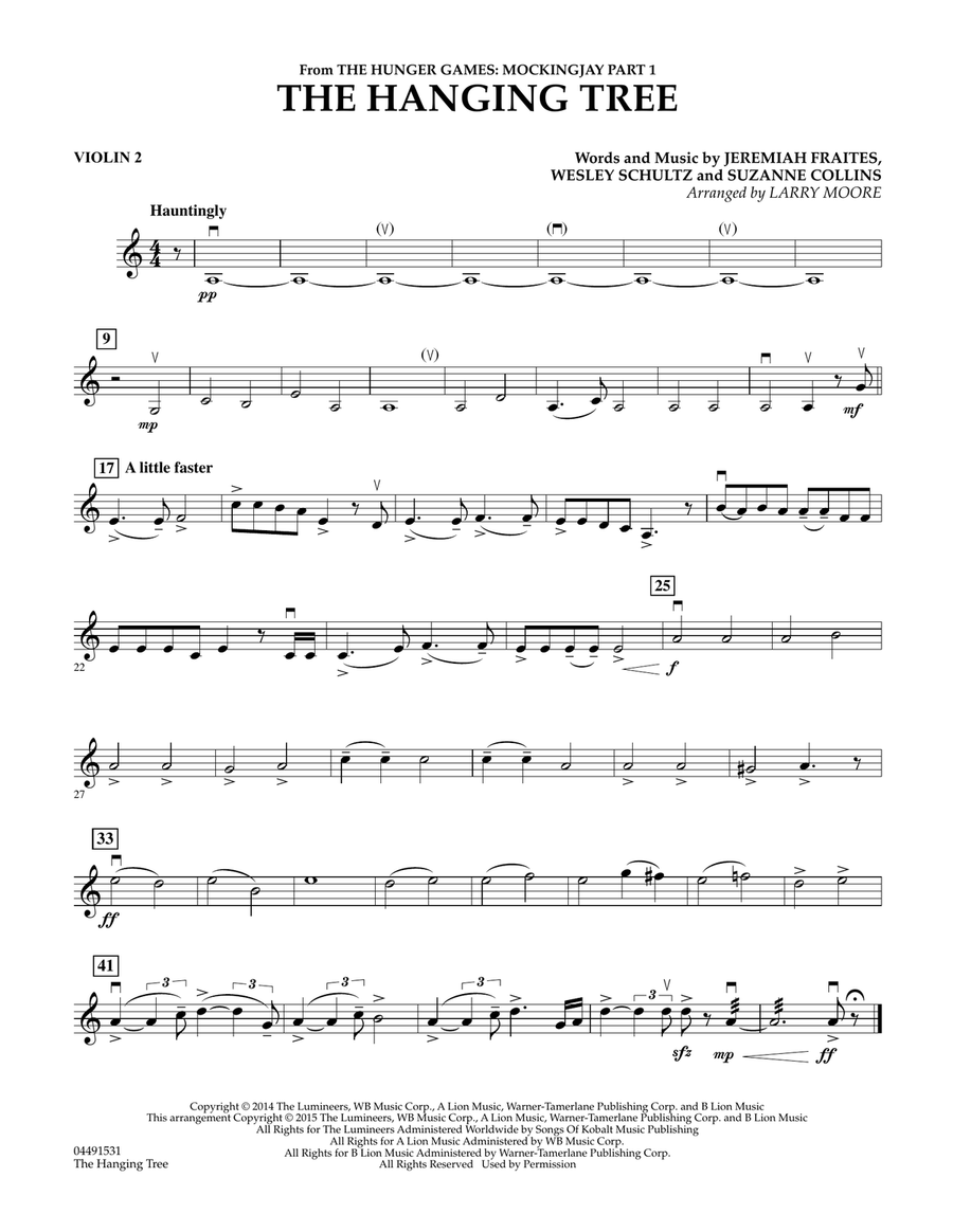 The Hanging Tree - Violin 2 Orchestra scores gallery preview page 1