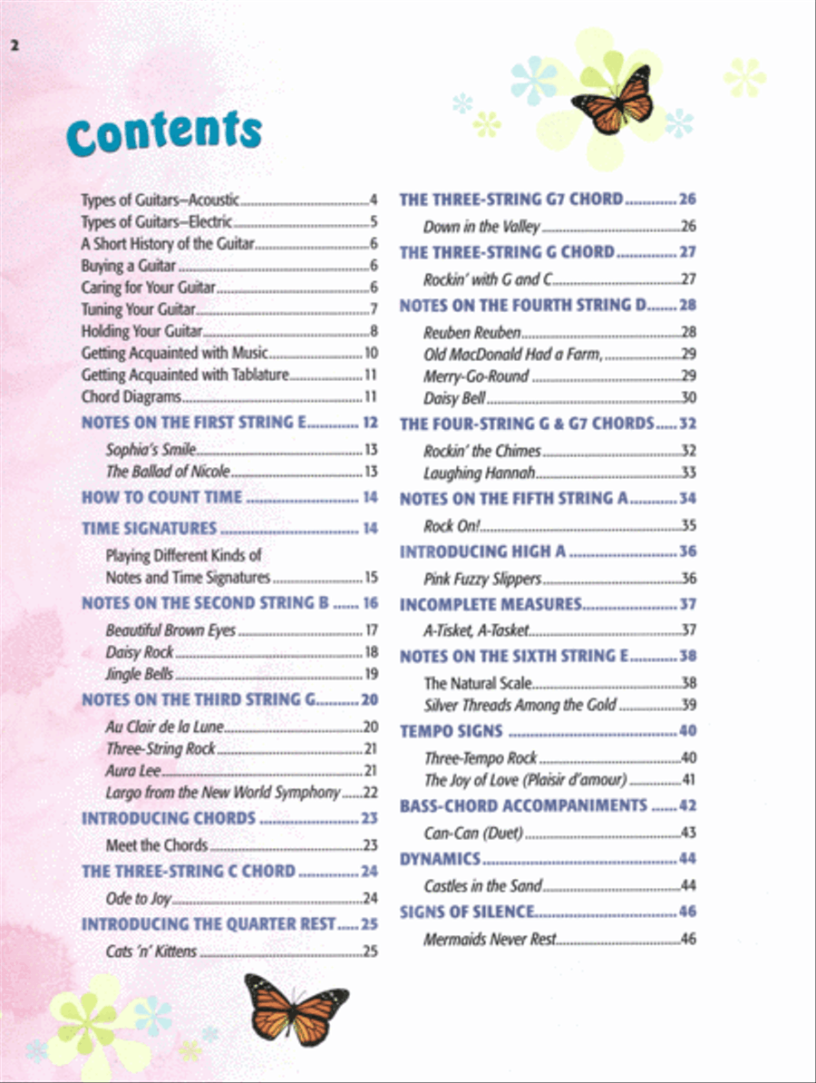 Girl's Guitar Method Complete (Book & DVD in sleeve case) Easy Guitar scores gallery preview page 2