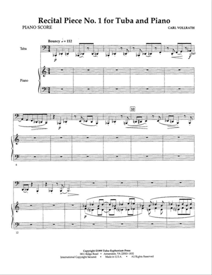 Recital Piece No 1 Tuba scores gallery preview page 2
